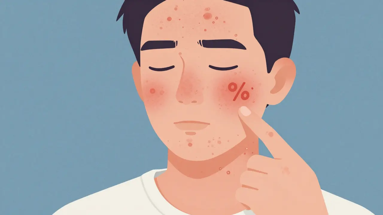 Hives and facial swelling on neck and face, moderate medication reaction