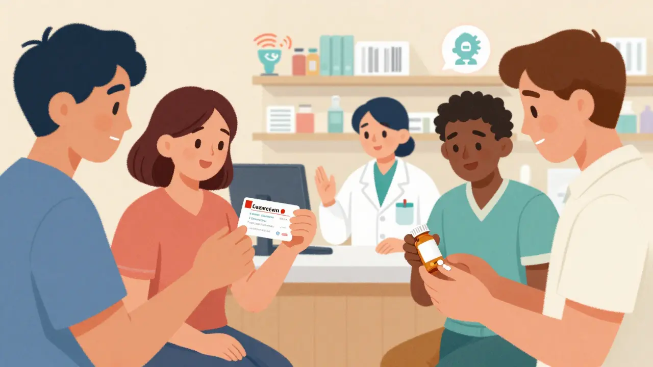 Patients checking prescriptions and pills, highlighting active role in medication safety.