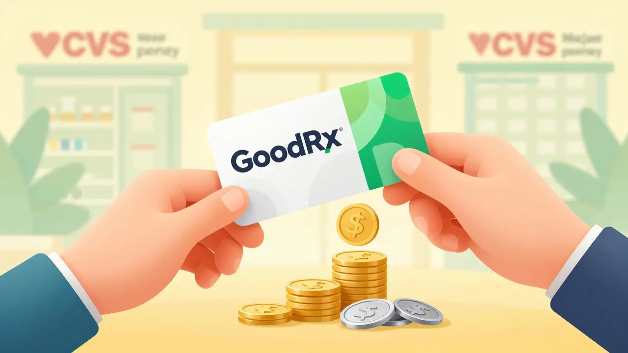 Illustration showing cost savings with prescription discount coupons