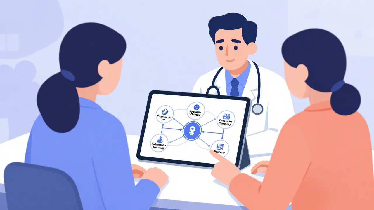 Provider and patient collaborating on treatment workflow