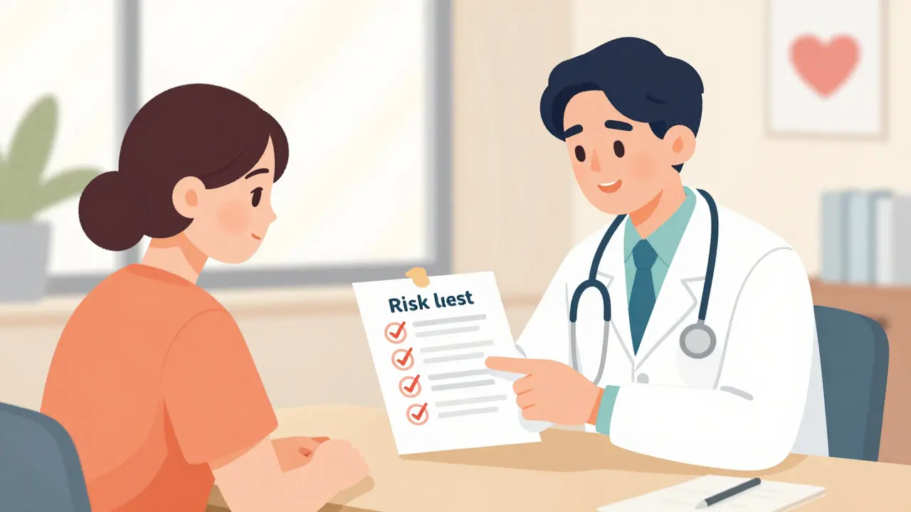 Doctor and patient discussing a personalized risk assessment plan